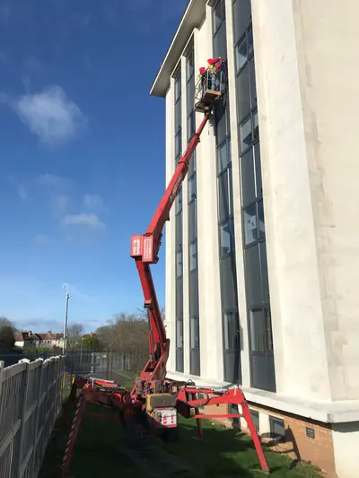 Spider Lift access equipment for high-level school cabling installation